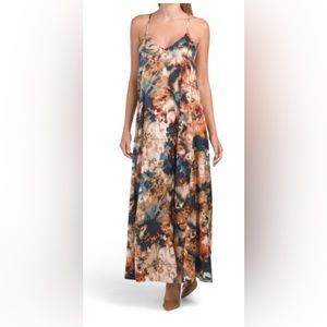 Satin floral maxi dress NICOLE MILLER NEW YORK